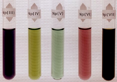 Neptunium in den Oxidationsstufen +3 bis +7