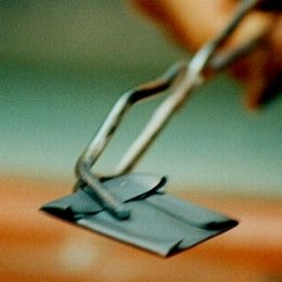 »Kupferbriefchen« nach dem Erhitzen