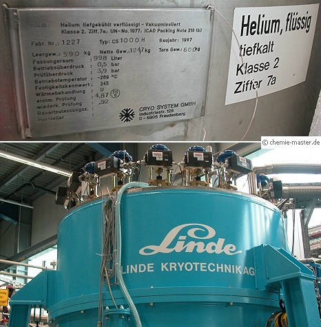 Anlagen zur Kühlung mit flüssigem Helium.