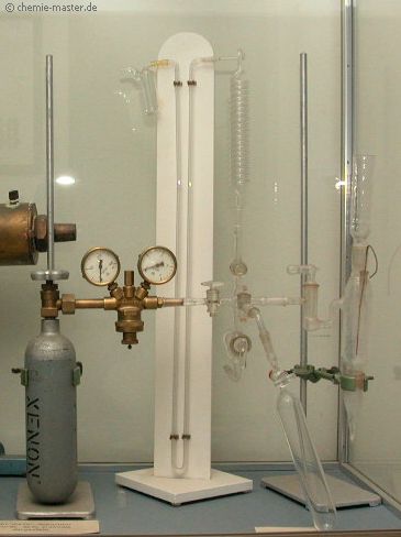Prof. Hoppes Originalapparatur zur Erzeugung von Xenondifluorid