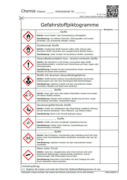 Gefahrstoffpiktogramme (farbig)