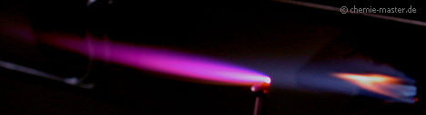 Rotviolette Flammenfärbung des Rubidiums